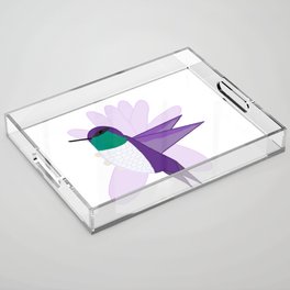 Purple Hummingbird Shimmer Cheeks Acrylic Tray
