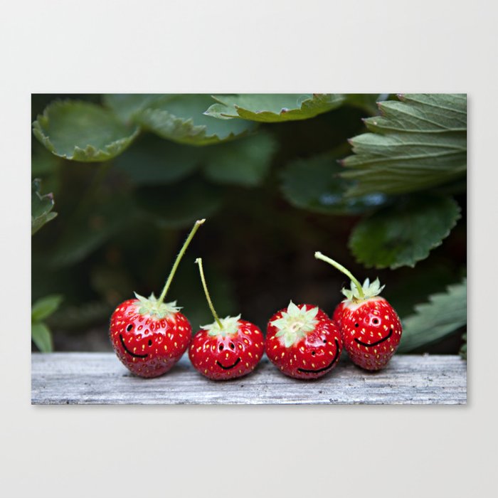 Strawberry Faces Canvas Print