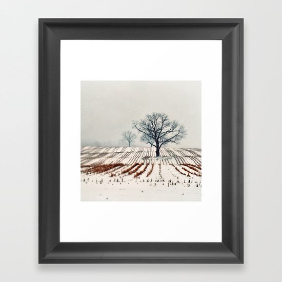 Winter Farm Framed Art Print