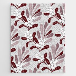 Mistletoe Pattern -Red Jigsaw Puzzle