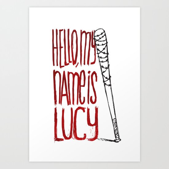 Lucy the baseball bat Art Print