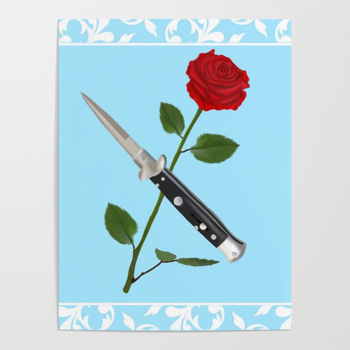 Switchblade Rose in Color Poster