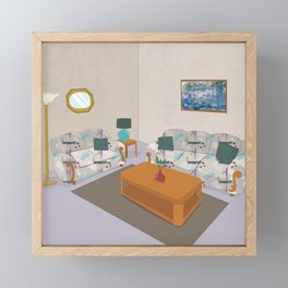 1992 Living Room Framed Mini Art Print