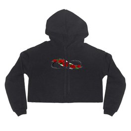 Infinity Symbol with Red Roses Hoody