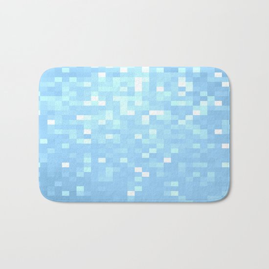 Blue Pixels Bath Mat