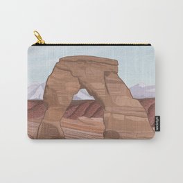 Arches National Park, National Parks Poster, Illustrated Arches, Utah, Capitol Reef, Zion Carry-All Pouch | Arches National Park, Park, Adventure, Parks, National, Outdoors, Curated, Arizona, Nature, Delicate Arch 