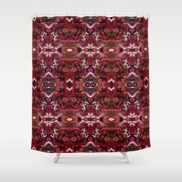 Movement Pattern Red Shower Curtain