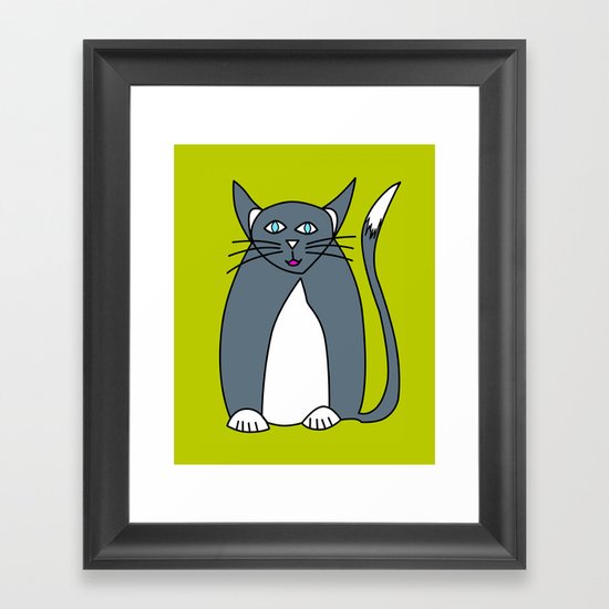 Pussy cat Pussy cat, I love you! Framed Art Print