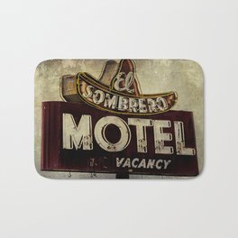 Vintage El Sombrero Motel Sign Bath Mat