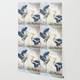 Great Blue Heron Couple Wallpaper