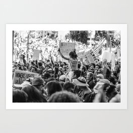 Girl Power in a Crowd - Women's March Street Photography, Los Angeles 2017 Art Print