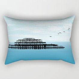 Brighton Pier - Well, the West Pier. (Blue) Rectangular Pillow