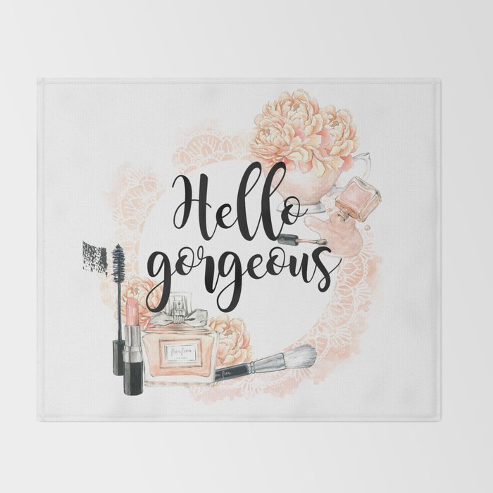 Hello Gorgeous Throw Blanket By Peggieprints Society6