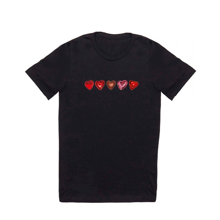 Chocolate Foil Hearts - Pink T Shirt