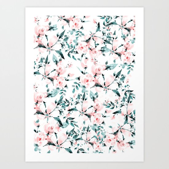 Flowers pattern 1 Art Print