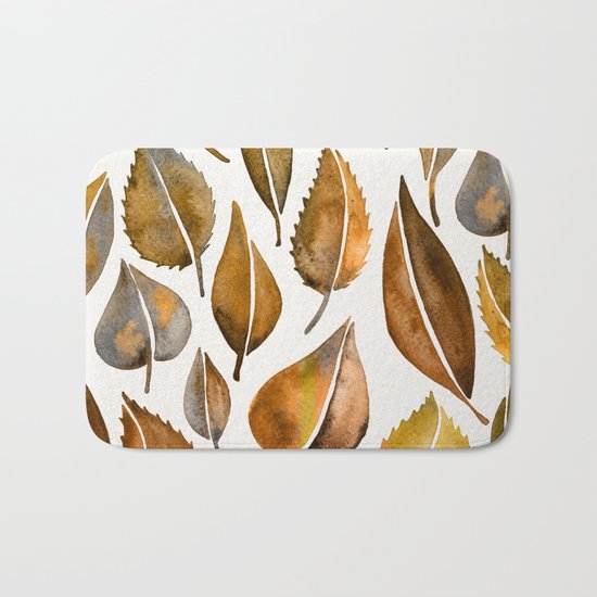 Rusty Leaves Bath Mat