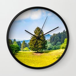 Germany Forest Tree Green Nature Eye Relaxing Decoration Wall Clock