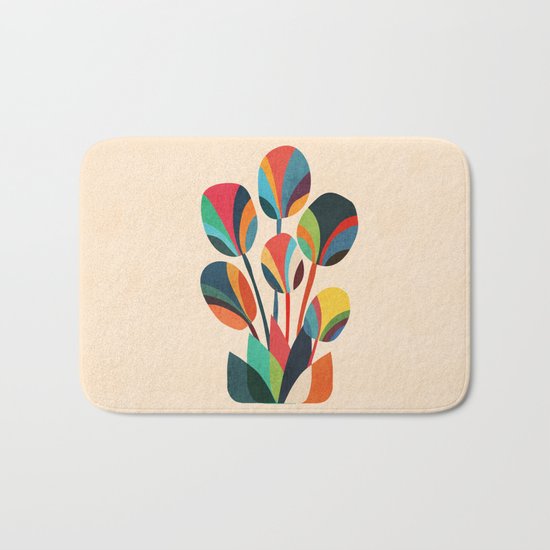 Ikebana - Geometric flower Bath Mat