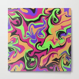 Neon swirl Metal Print