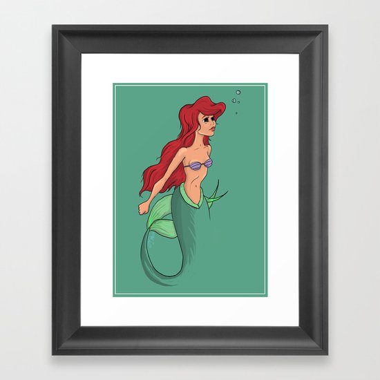 The Miniature Mermaid Framed Art Print