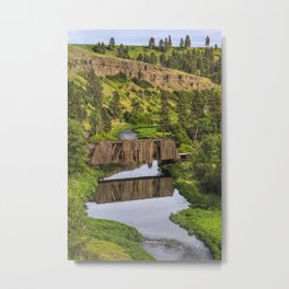 Manning-Rye Bridge Metal Print | Trees, Coveredbridge, Historic, Landscape, Palouse, Photo, Harpole, Whitmancounty, Palouseriver, Water 