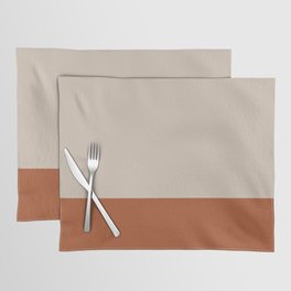 Minimalist Solid Color Block 1 in Putty and Clay Placemat