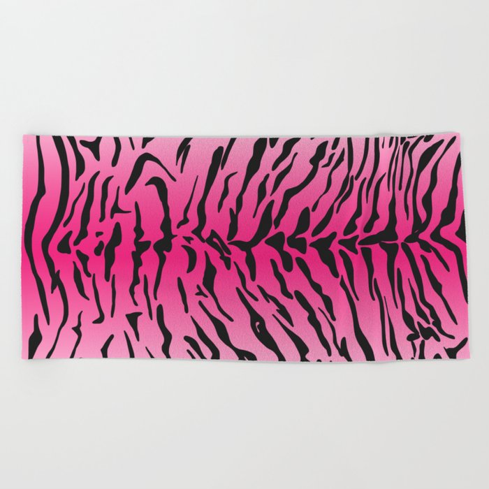 pink and white towels
