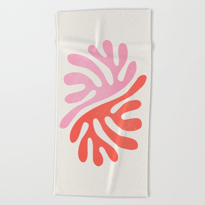 Star Leaves: Matisse Color Series | Mid-Century Edition Beach Towel