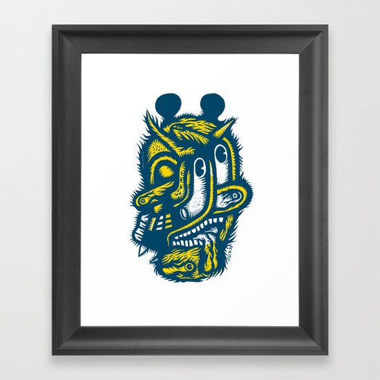 Diable déguisé en Mickey Framed Art Print