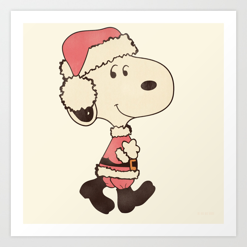 Merry Snoopy Christmas Art Print By Hiimadel Society6