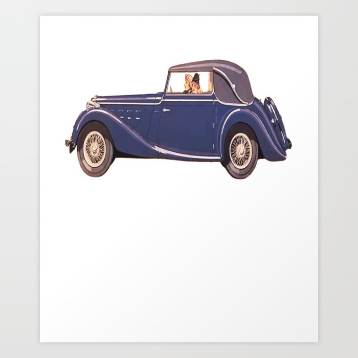 Vintage Car Oil Painting Art Print By Minimalisteez Society6
