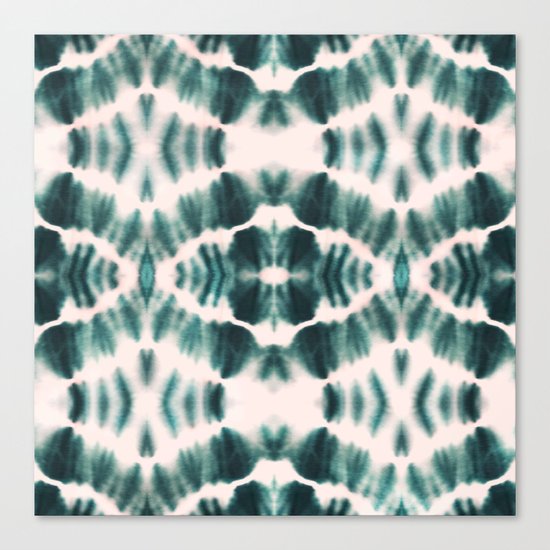 BOHEMIAN EMERALD SHIBORI Canvas Print