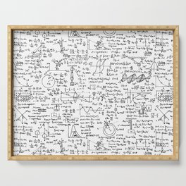 Physics Equations on Whiteboard Serving Tray