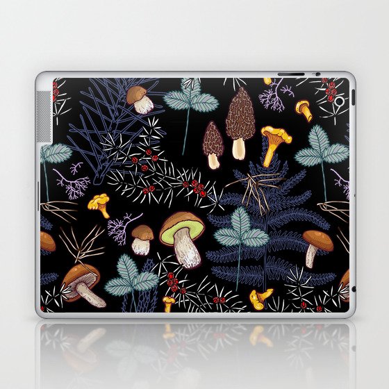 dark wild forest mushrooms Laptop & iPad Skin