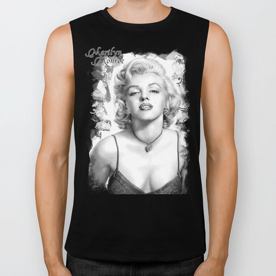 Marilyn Monroe - PENCIL DRAWING Biker Tank