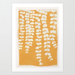Minimal Abstract Leaves 13 Art Print