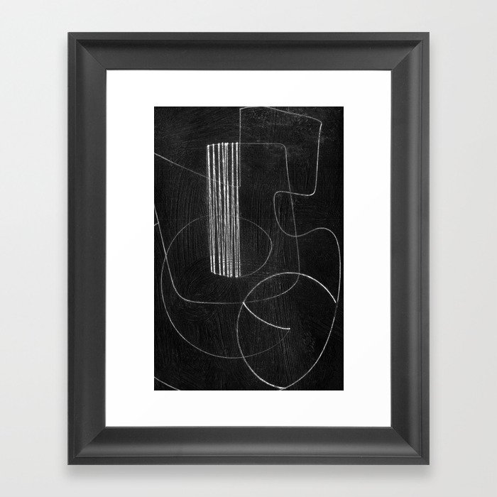 Crafted Noir Abstract Framed Art Print