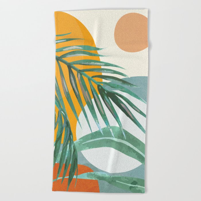 Leaf Design 02 Beach Towel