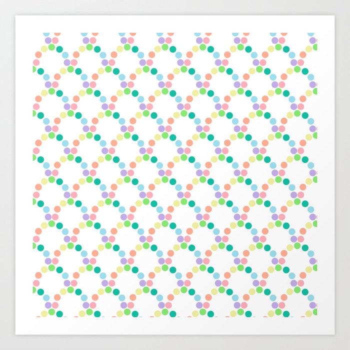 Rainbow Dots Art Print
