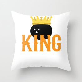 King Of The Lanes Throw Pillow