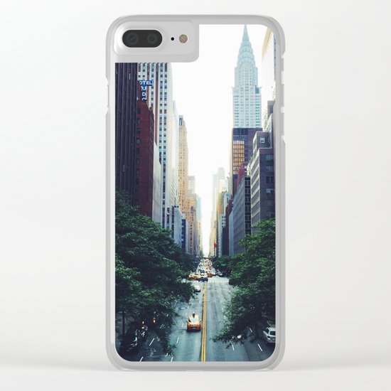New York City Street Skyscapers Travel Wanderlust #tapestry Clear iPhone Case