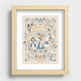 Alice in Wonderland - Beige Recessed Framed Print
