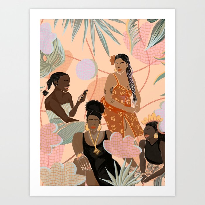 Black Femme Friendship Art Print