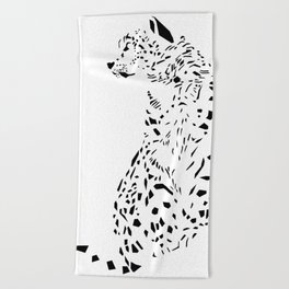 The Ghost of Mountains - Animal - Nature - Beast Big Cat Leopard Beach Towel