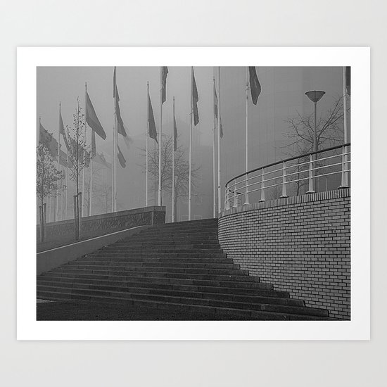 Stairs to leave silence.... Art Print