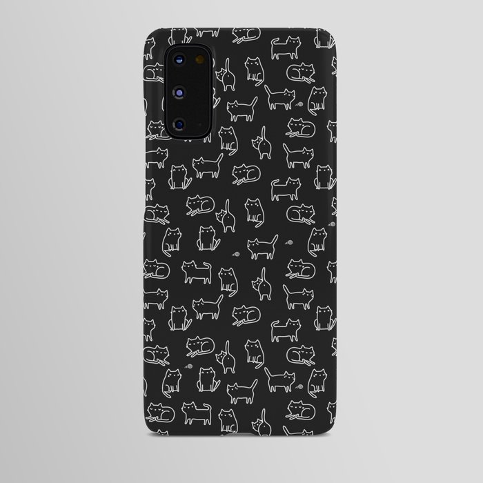 Black cats on black Android Case