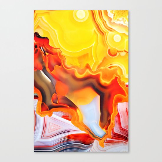 Earth's Fantasy, from the Lithosphere emerges Beauty - Agate Canvas Print