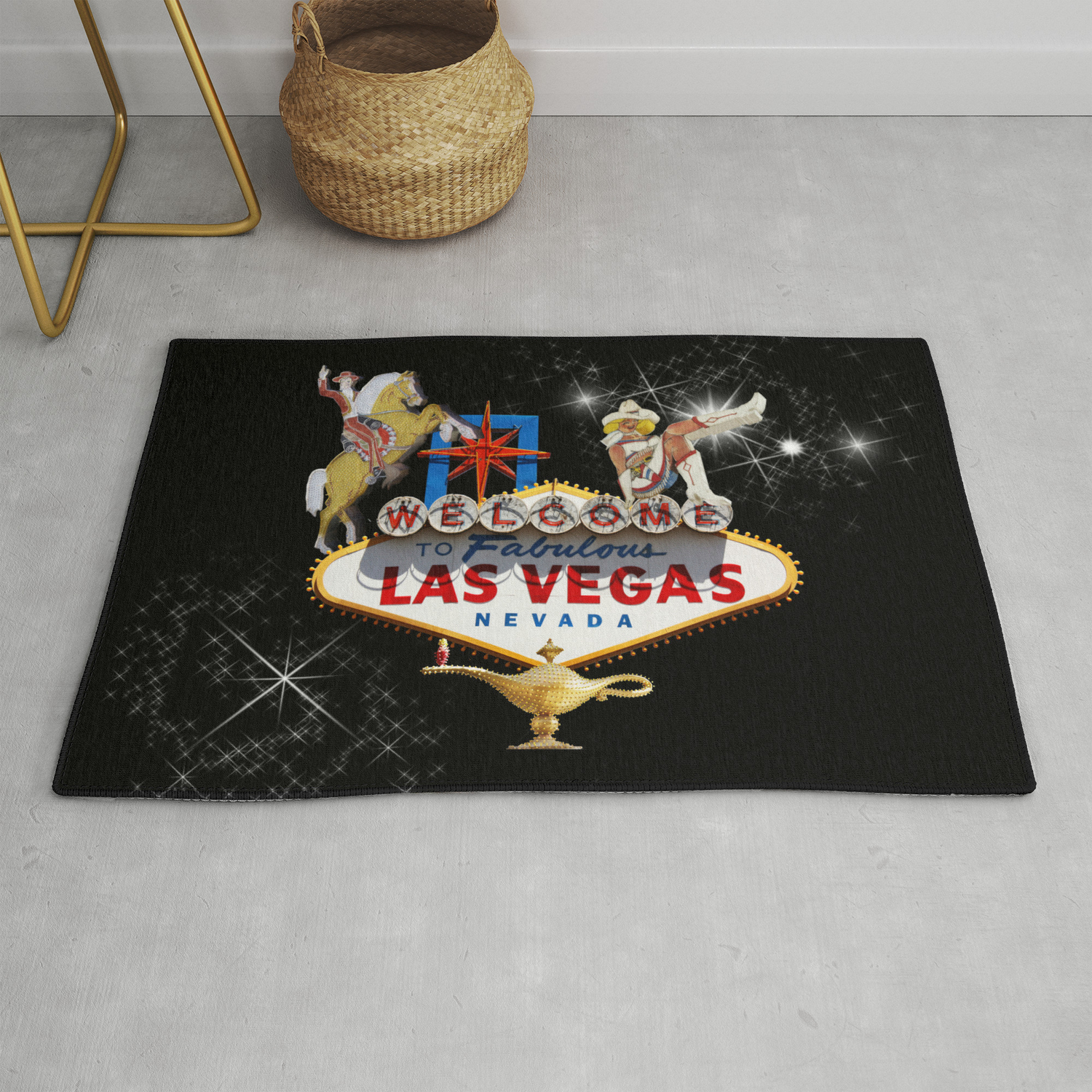 Las Vegas Welcome Sign Rug By Gravityx9, Rugs Las Vegas