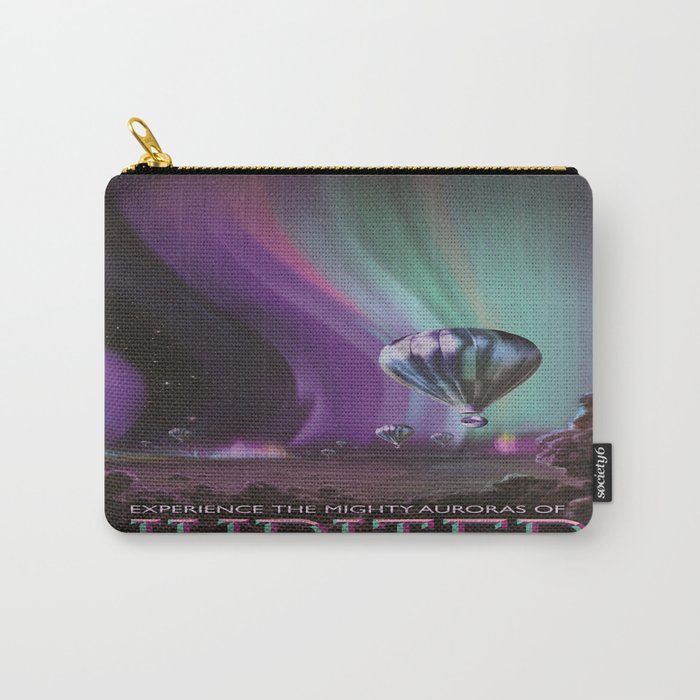 Jupiter Retro Space Tourism Poster Carry-All Pouch