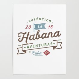 Vintage Havana Cuba Logo Poster
